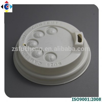 food grade PS material disposable button plastic lid of 8oz 12oz paper cup