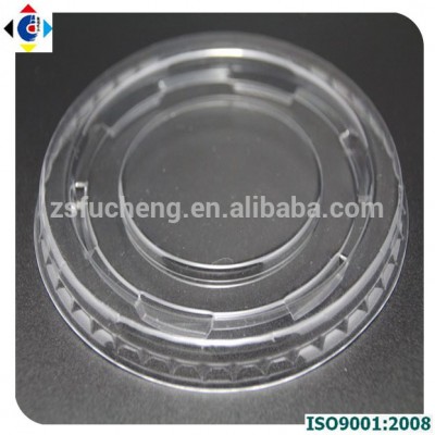 Disposable transparent plastic PET ice cream flat lids with low price